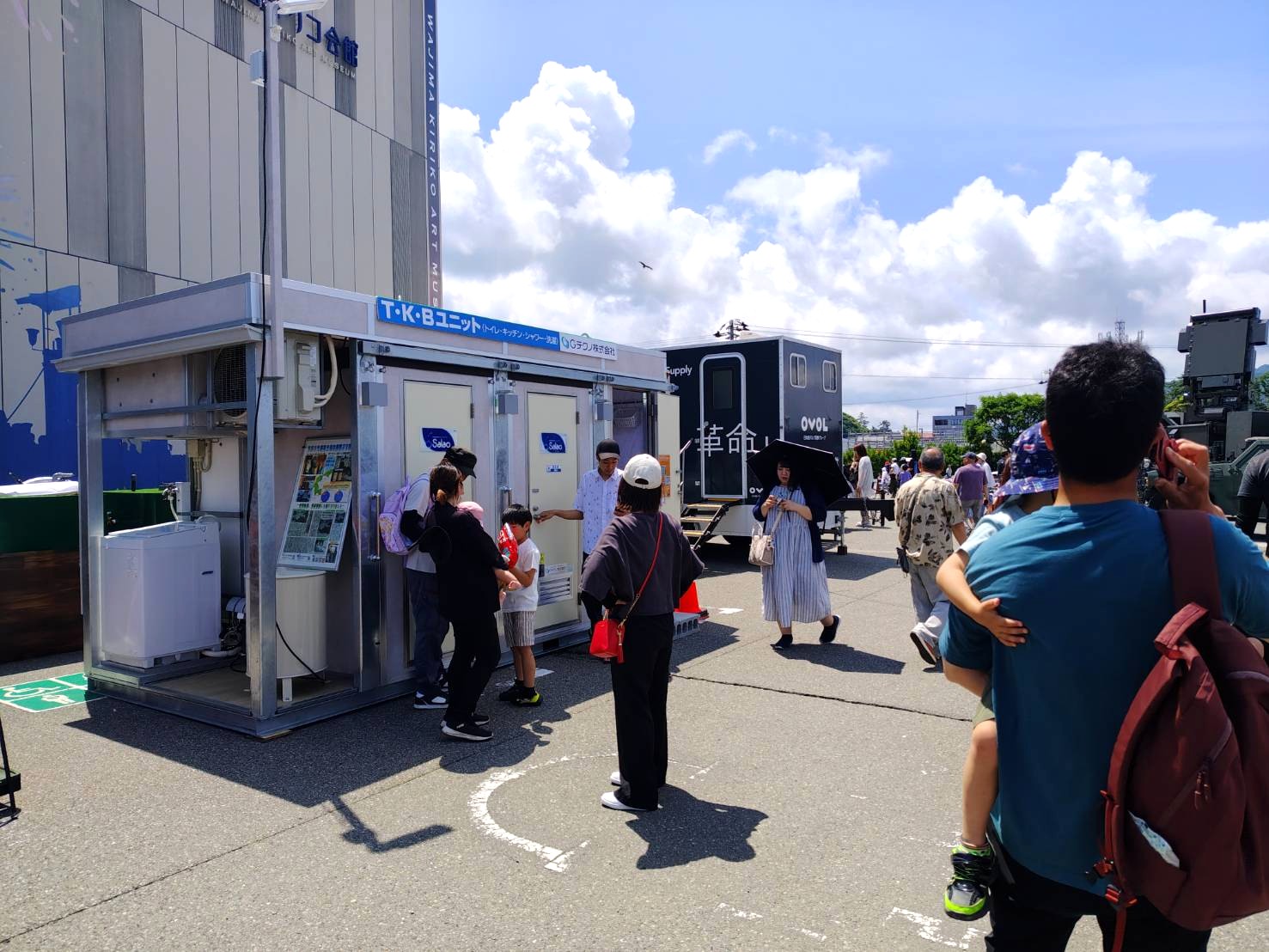 イベント会場で設置されたTKBインフラユニット